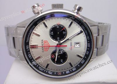 Tag Heuer Caliber 17 Stainless Steel Silver Chronograph Watch